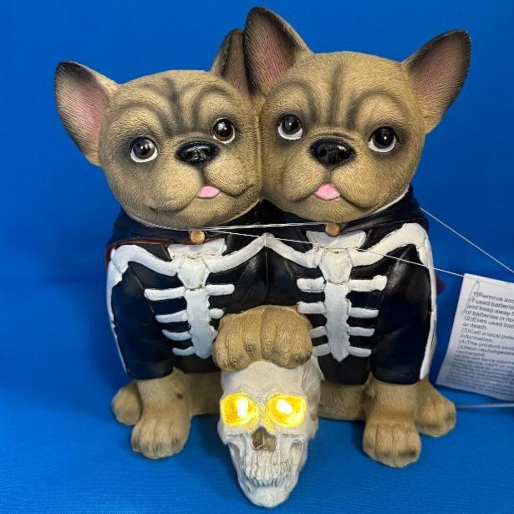 BRAND NEW FRENCHIE FRENCH BULLDOG LIGHT UP HALLOWEEN DECOR / DECORATION / STATUE - Picture 16 of 16